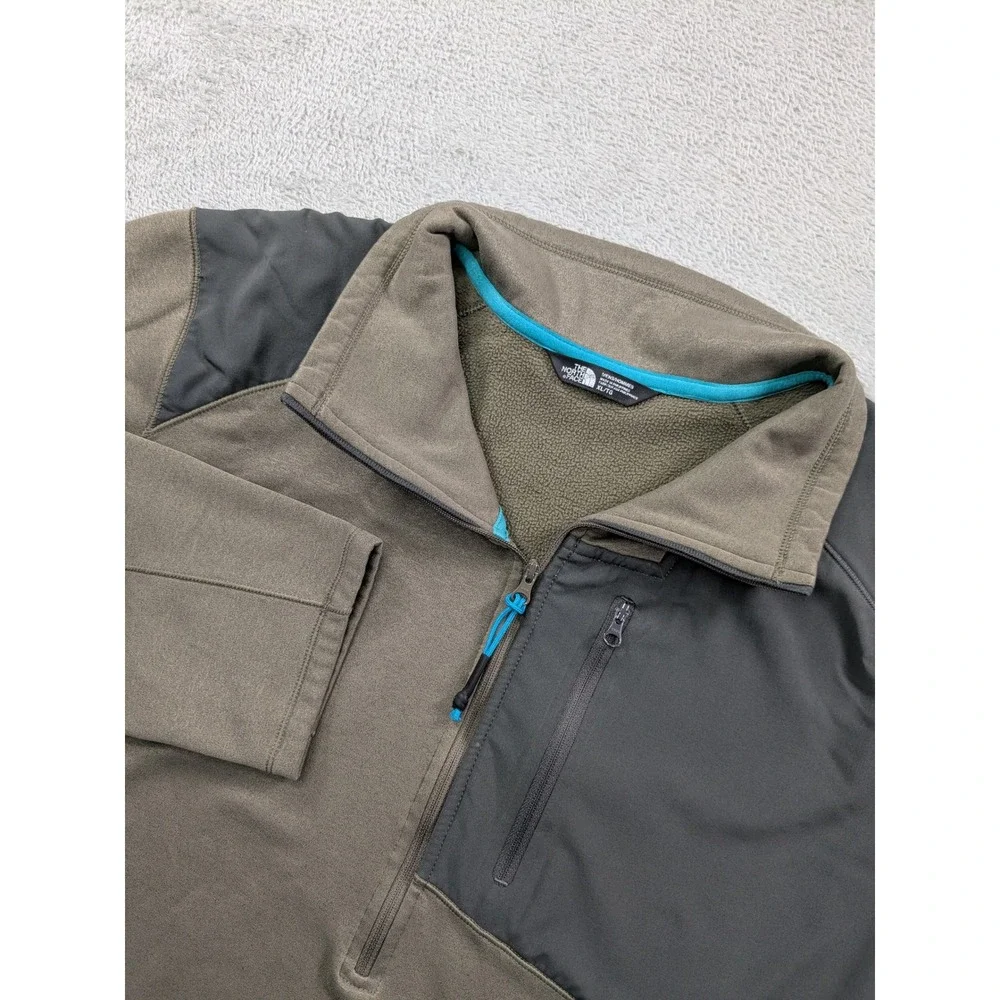 The North Face Mens XL FlashDry-XD Quarter Zip Fleece Pullover Brown Jacket